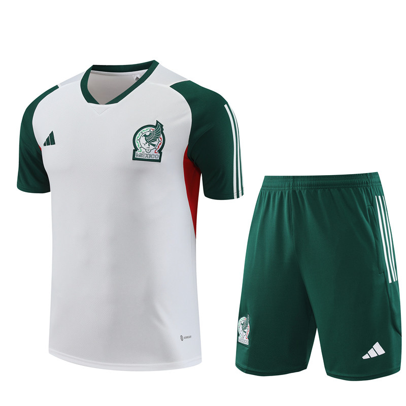 AAA Quality Mexico 23/24 White/Green Training Kit Jerseys